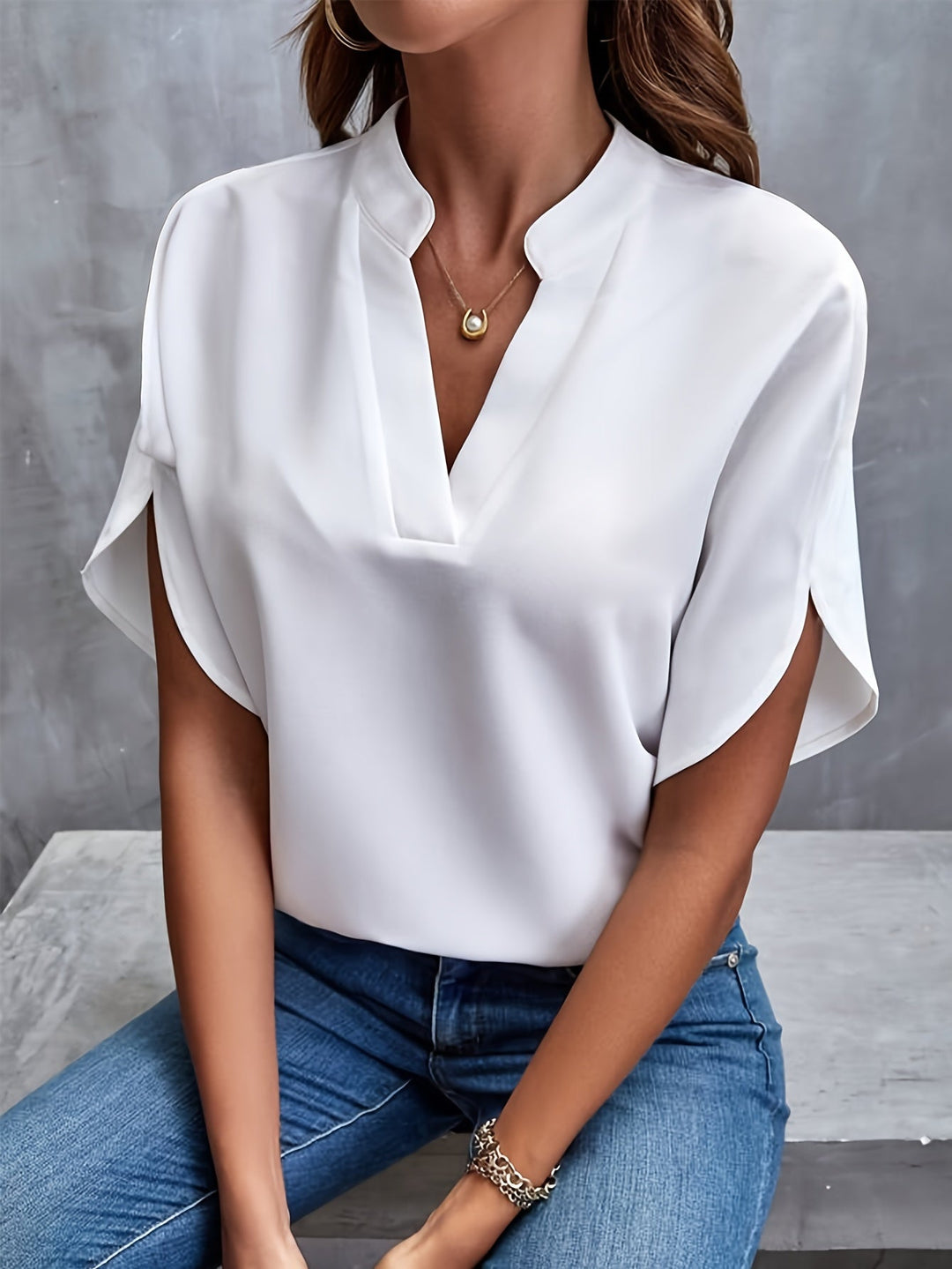 LORENA | ONTSPANNEN BLOUSE MET V-HALS